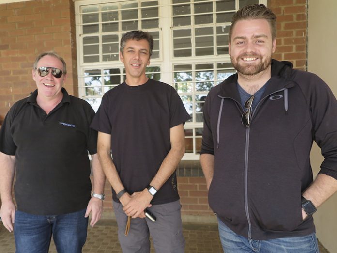 ian-staddon-of-digico-with-dwrs-duncan-riley-and-kyle-robson-at-the-aardklop-festival-in-potchefstroom-during-ians-visit-to-south-africa